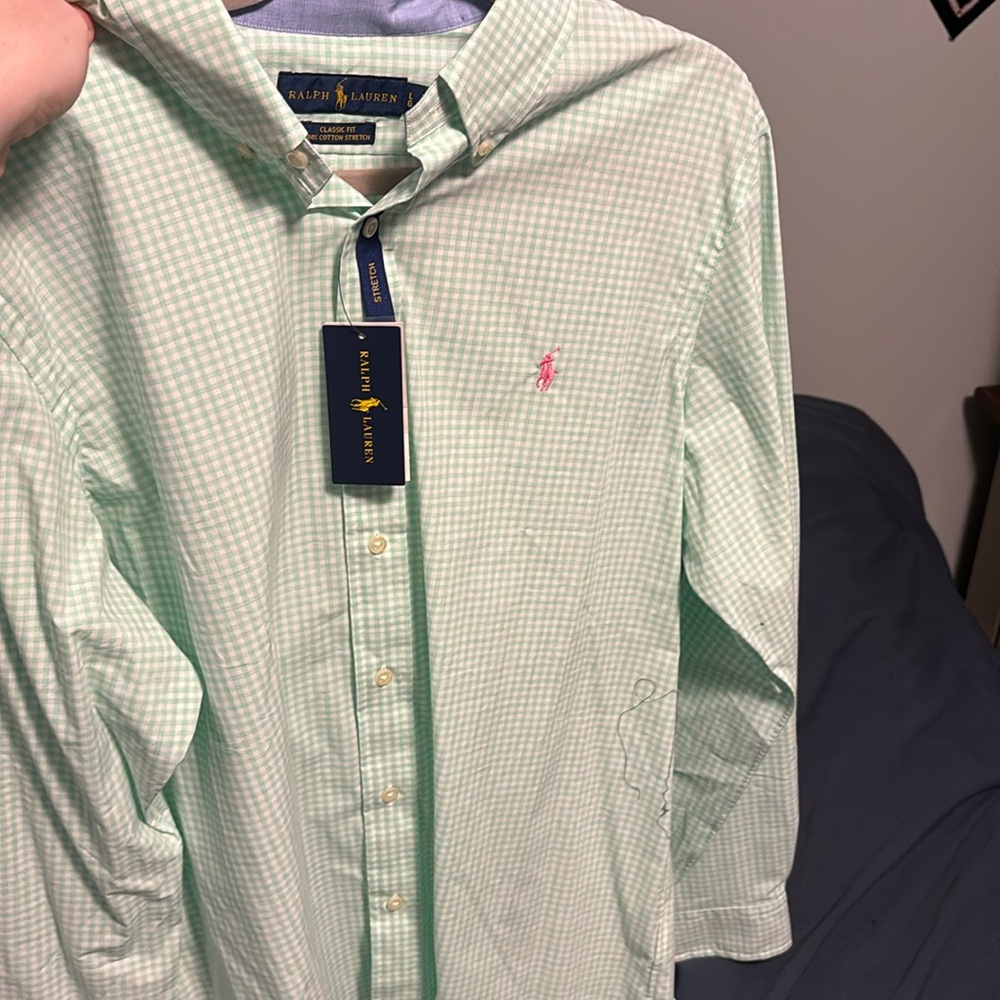 Ralph Lauren Green Plaid Button Down